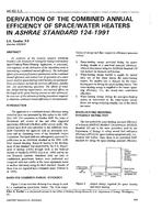 AN-92-02-2 — Derivation of the Combined Annual Efficiency of Space-Water Heaters in ASHRAE Standard 124-1991