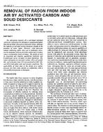 AN-92-03-1 — Removal of Radon from Indoor Air by Activated Carbon and Solid Desiccants