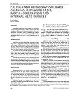 BA-92-11-3 — Calculating Refrigeration Loads on an Hour-by-Hour Basis Part 2