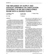 AN-92-04-3 — The Influence of Supply and Exhaust Openings on Ventilation Efficiency in an Air Conditioned Room with a Raised Floor