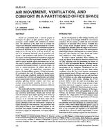 AN-92-04-4 — Air Movement, Ventilation and Comfort in a Partitioned Office Space