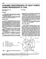 3491 — Dynamic Performance of Heat Pumps Using Refrigerant R134a