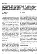 NO-94-18-3 — Methods of Exhausting a Biological Safety Cabinet (BSC) to an Exhaust System Containing a VAV Component