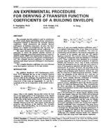 3497 — An Experimental Procedure for Deriving Z-Transfer Function Coefficients of a Building Envelope