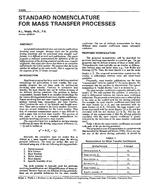 3499 — Standard Nomenclature for Mass Transfer Processes