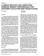 AN-92-06-4 — A Simple Method for Computing Window Energy Performance for Different Locations and Orientations