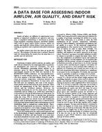 3504 — A Data Base for Assessing Indoor Airflow, Air Quality, and Draft Risk