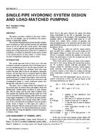 NO-94-24-1 — Single-Pipe Hydronic System Design and Load-Matched Pumping