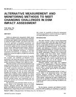 NO-94-25-1 — Alternative Measurement and Monitoring Methods to Meet Changing Challenges in DSM Impact Assessment