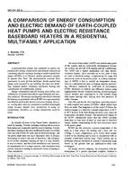 NO-94-26-4 — A Comparison of Energy Consumption and Electric Demand of Earth-Coupled Heat Pumps and Electric Resistance Baseboard Heaters in a Residential Multifamily Application