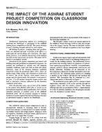 NO-94-27-1 — The Impact of the ASHRAE Student Project Design Competition on Classroom Design Innovation