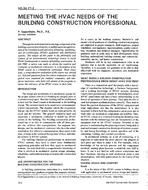 NO-94-27-2 — Meeting the HVAC Needs of the Building Construction Professional