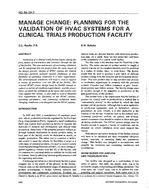 NO-94-29-2 — Manage Change: Planning for the Validation of HVAC Systems for a Clinical Trials Production Facility