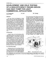 AN-92-10-4 — Development and Field Testing of a High-Efficiency Engine-Driven Gas Heat Pump for Light Commercial Applications