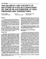 3519 (RP-580) — The Solubility and Viscosity of Solutions of R-502 in Naphthenic Oil and in Alkylbenzene at High Pressures and Temperatures