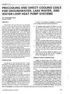 AN-92-11-1 — Precooling and Direct-Cooling Coils for Groundwater, Lake Water, and Water-Loop Heat Pump Systems