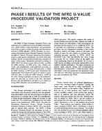 NO-94-31-4 — Phase 1 Results of the NFRC U-Value Procedure Validation Project