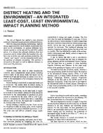 AN-92-12-3 — District Heating and the Environment — An Integrated Least-Cost, Least Environmental Impact Planning Method