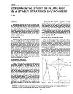 3527 — Experimental Study of Plume Rise in a Stably Stratified Environment