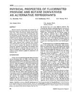 3658 — Physical Properties of Fluorinated Propane and Butane Derivatives as Alternative Refrigerants