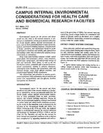 AN-92-12-4 — Campus Internal Environmental Considerations for Health Care and Biomedical Research Facilities