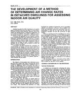 IN-91-12-2 — The Development of a Method of Determining Air Change Rates in Detached Dwellings for Assessing Indoor Air Quality