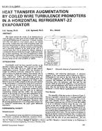 3482 — Heat Transfer Augmentation by Coiled Wire Turbulence Promoters in a Horizontal Refrigerant-22 Evaporator