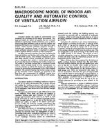 IN-91-16-3 — Macroscopic Model of Indoor Air Quality and Automatic Control of Ventilation Air Flow