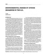 3300 — Environmental Design of Atrium Buildings in the U.K.