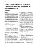 3304 — Calculation of Minimum Available Atmospheric Dilution Downwind of Building Exhausts