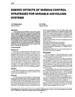 3312 — Energy Effects of Various Control Strategies for Variable-Air-Volume Systems