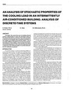 3322 — An Analysis of Stochastic Properties of the Cooling Load in an Intermittently Air-Conditioned Building: Analysis of Discrete-Time Systems