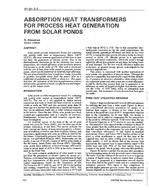 NY-91-02-2 — Absorption Heat Transformers for Process Heat Generation from Solar Ponds