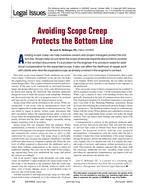 Legal Issues: Avoiding Scope Creep Protects the Bottom Line