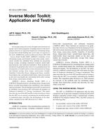 KC-03-02-2 (RP-1050) — Inverse Model Toolkit: Application and Testing