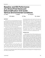 KC-03-05-2 — Baseline and IES Performance of a Direct-Fired Desiccant Dehumidification Unit Under Various Environmental Conditions