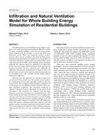 KC-03-10-5 — Infiltration and Natural Ventilation Model for Whole Building Energy Simulation of Residential Buildings