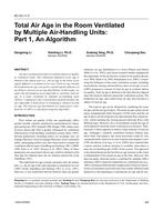 KC-03-11-3 — Total Air Age in the Room Ventilated by Multiple Air-Handling Units: Part 1, An Algorithm