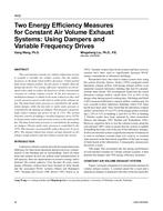 4632 — Two Energy Efficiency Measures for Constant Air Volume Exhaust Systems: Using Dampers and Variable Frequency Drives