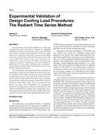 4644 — Experimental Validation of Design Cooling Load Procedures: The Radiant Time Series Method