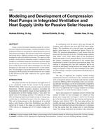 4651 — Modeling and Development of Compression Heat Pumps in Integrated Ventilation and Heat Supply Units for Passive Solar Houses