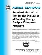 ASHRAE 140-2007 Addenda b