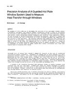 AT-2807 — Precision Analysis of A Guarded Hot Plate Window System Used to Measure Heat Transfer through Windows