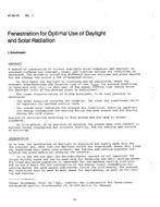 AT-84-16-1 — Fenestration for Optimal Use of Daylight and Solar Radiation