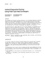 AT-84-03-2 — Indirect Evaporative Cooling Using Plate Type Heat Exchangers