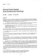 AT-84-11-2 — Optimal Control Applied to Air Conditioning in Buildings