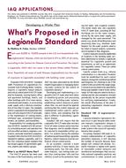 IAQ Applications: What's Proposed in Legionella Standard