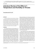 CH-12-029 — Literature Review of the Effect of Temperature and Humidity on Viruses