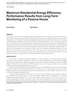 CH-12-C016 — Maximum Residential Energy Efficiency: Performance Results from Long-Term Monitoring of a Passive House