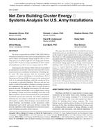 CH-12-007 — Net Zero Building Cluster Energy Systems Analysis for U.S. Army Installations